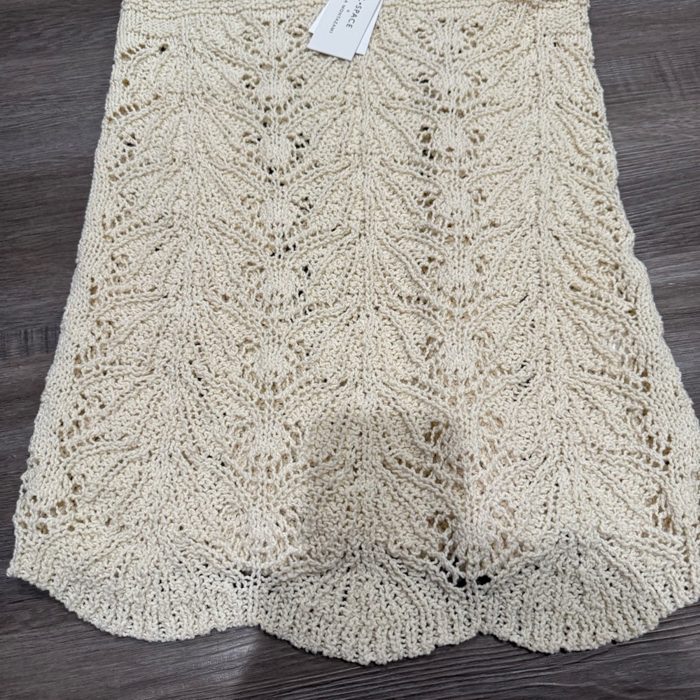 L*space X Hanna Montazami Lisola Crochet Cover Up Dress in Tapioca - Picture 6 of 11